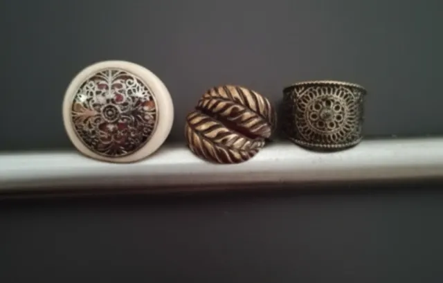Set 3 Anillos Vintage