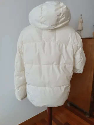 Zara Chaquetón Acolchado Blanco