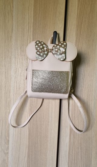 Mochila Disney Minnie Orejas y Lazo Dorado