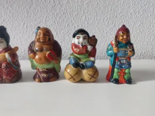 DIOSES FORTUNA VINTAGE PORCELANA JAPÓN