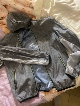 Giubbotto reversibile Kwai blu/grigio mai usato 