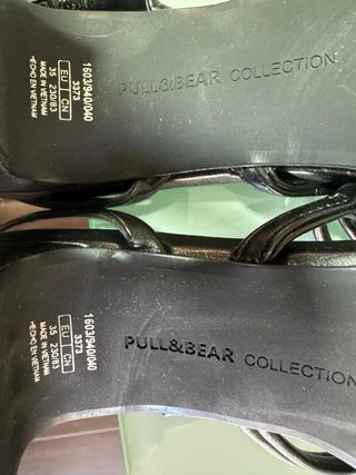 Sandalias Pull&Bear Negras Talla 38