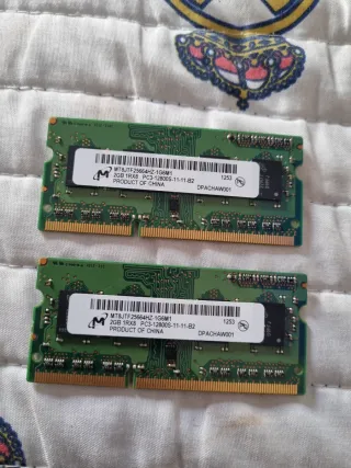 2x Memoria RAM DDR3 2GB Micron PC3-12800S