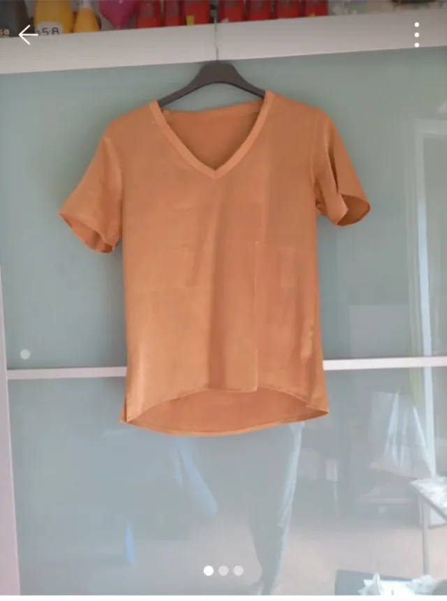 Coppia T-shirt donna arancioni taglia unica