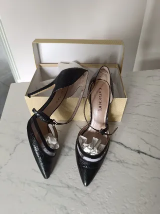 CAFENOIR Scarpe Donna Nere Tacco Alto 10cm