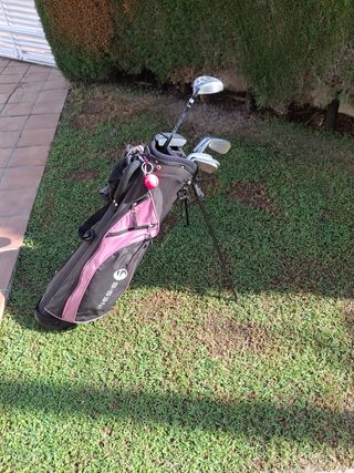 Bolsa y palos de golf para mujer