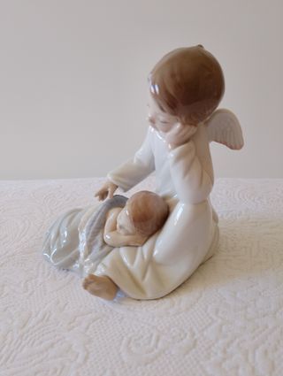 Figura Lladró Porcelana Ángel Bebé