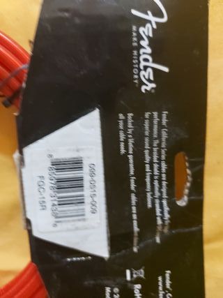 Cable de Instrumentos Fender California Series Roj