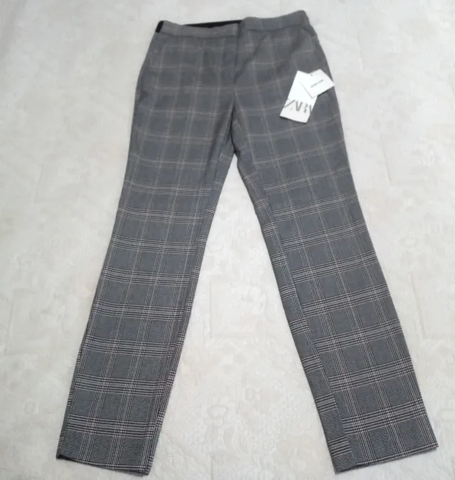 Pantaloni Zara a quadri grigi