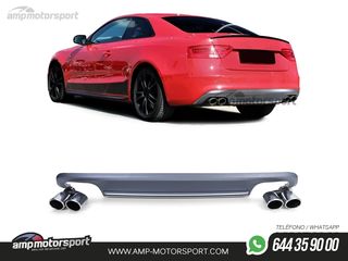 DIFUSOR TRASERO IMPRIMADO CON COLAS DOBLES PARA AUDI A5 8T 2007-2011