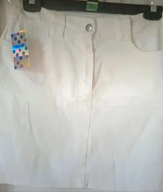 Falda mini blanca Talla L