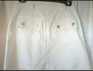 Falda mini blanca Talla L