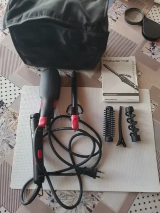 Plancha Rowenta con accesorios