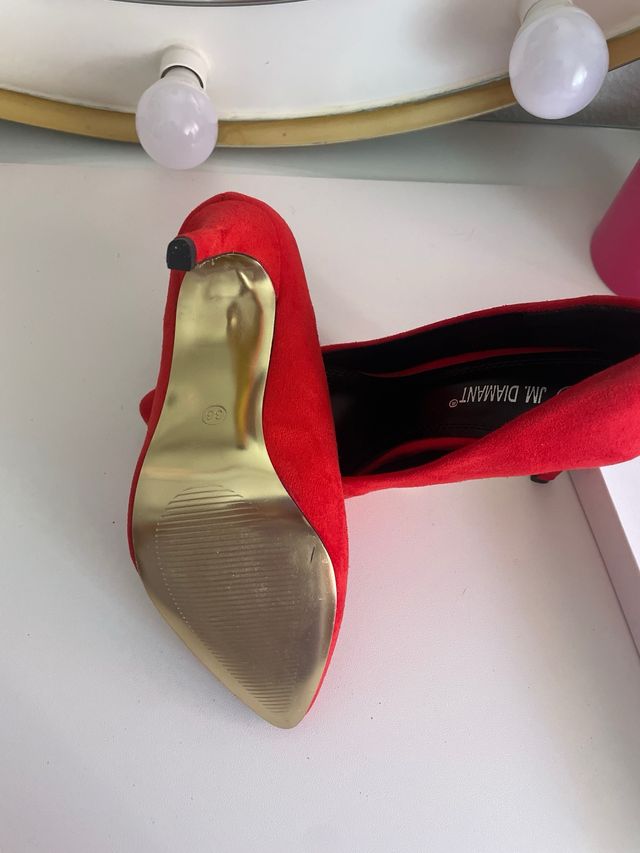 Zapatos de tacón rojos talla 36