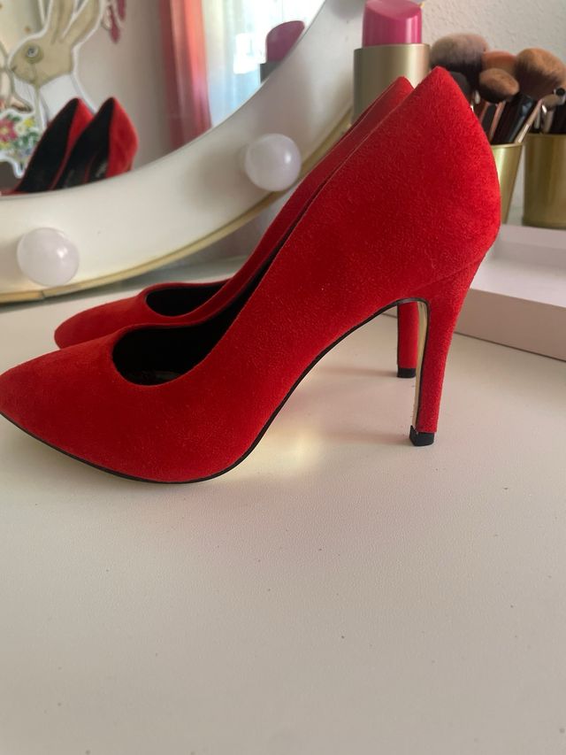 Zapatos de tacón rojos talla 36