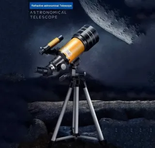 Telescopio F30070M con trípode accesorios Amarillo