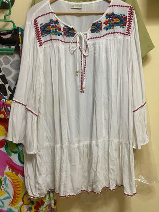 Blusa STAR INDIA bordada blanca