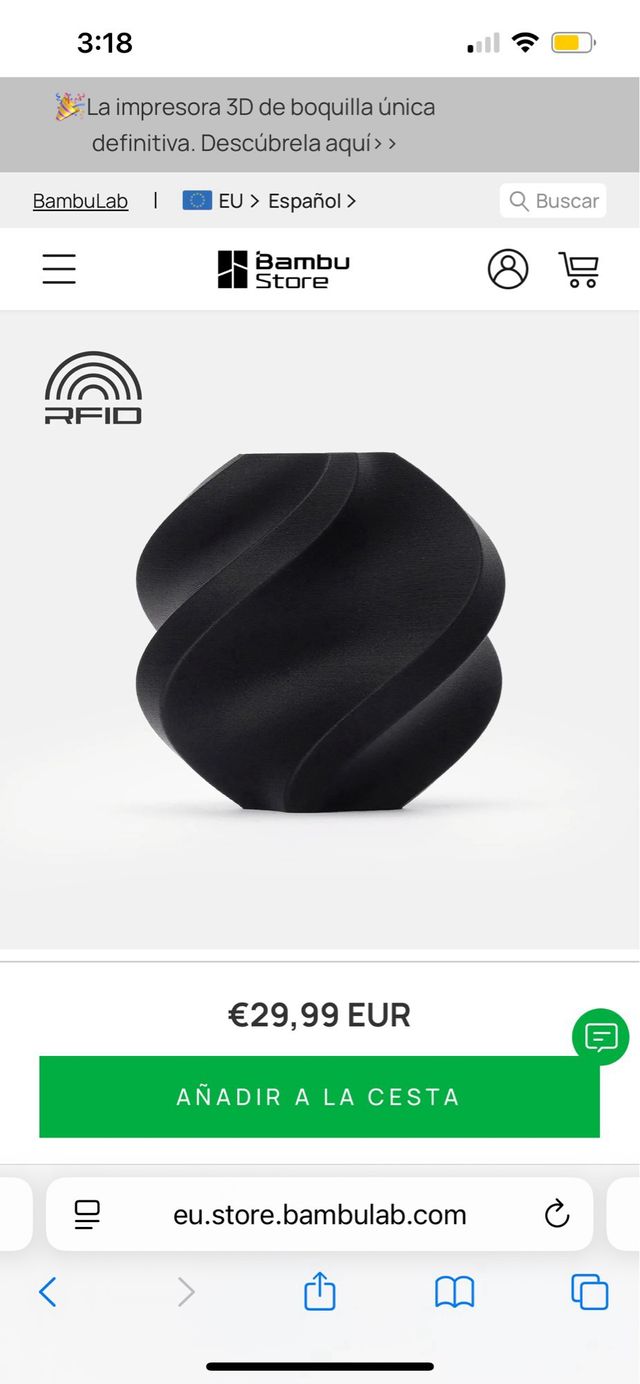 Filamento PLA-CF Bambu lab