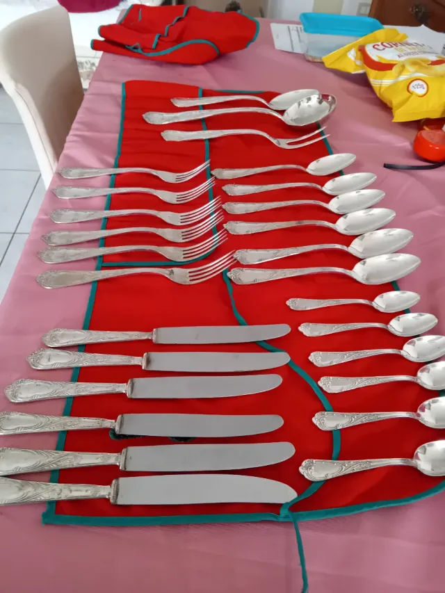 Posate placcati argento 800