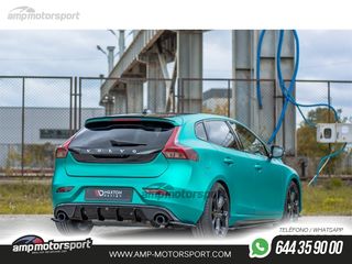 DIFUSOR TRASERO VOLVO V40 R-DESIGN 2012-2019 NEGRO MATE