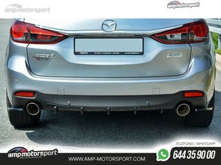DIFUSOR TRASERO MAZDA 6 GJ 2012-2014 NEGRO MATE