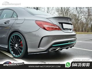 DIFUSOR TRASERO MERCEDES CLA C117 45 2017-2019 NEGRO MATE