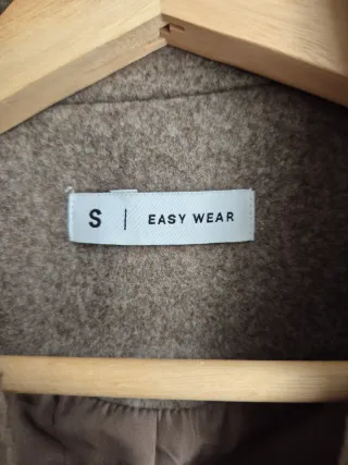 Abrigo paño Mango beige Talla S