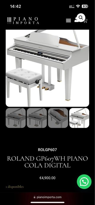 Piano de cola Roland GP607-PW