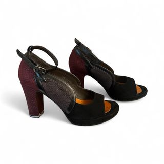 Chie Mihara sandali tacco nero/rosso