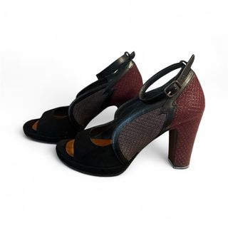 Chie Mihara sandali tacco nero/rosso