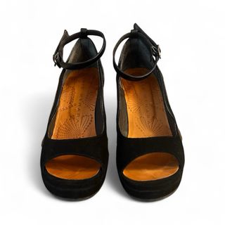 Chie Mihara sandali tacco nero/rosso