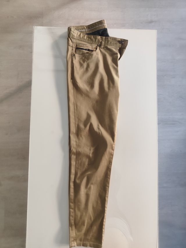 Pantalón Chino Zara Hombre Talla 44 Beige