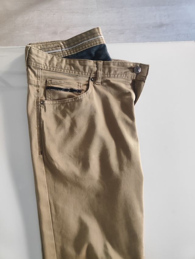 Pantalón Chino Zara Hombre Talla 44 Beige