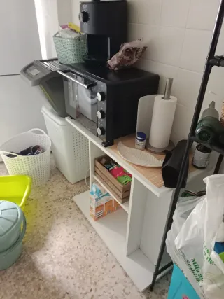 Mueble auxiliar acuario metal y madera