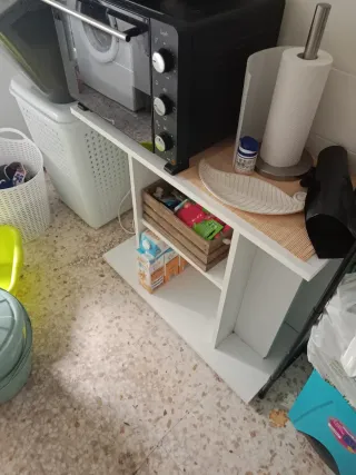 Mueble auxiliar acuario metal y madera