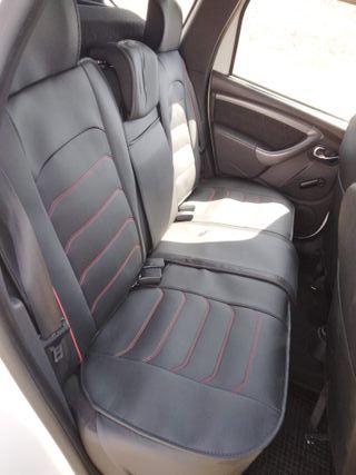 Fundas coche 5 plazas negro/rojo