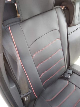 Fundas coche 5 plazas negro/rojo
