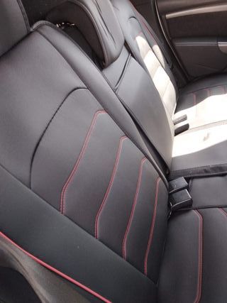 Fundas coche 5 plazas negro/rojo