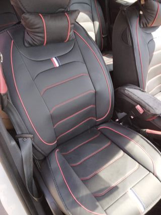 Fundas coche 5 plazas negro/rojo