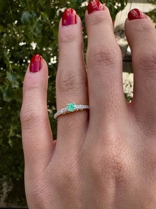 Anillo Plata 925 con Esmeralda