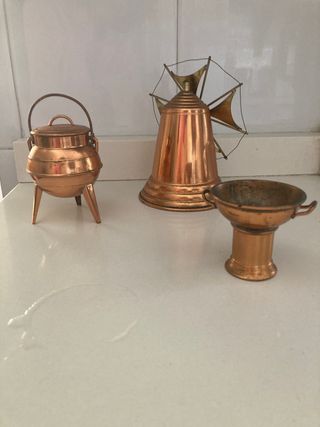 Objetos decorativos de cobre