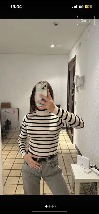 Camiseta canalé rayas