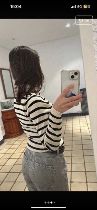 Camiseta canalé rayas