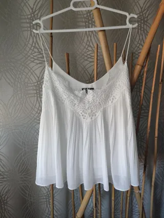 Blusa Massimo Dutti Blanca Talla L