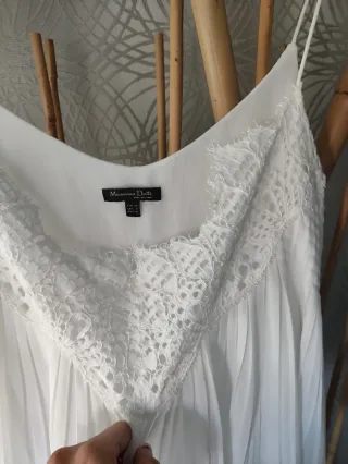 Blusa Massimo Dutti Blanca Talla L