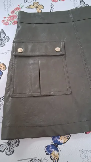 Falda pantalón Zara verde oliva