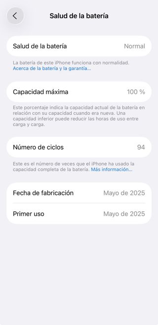 Batteria per iPhone 16 128 GB 100%