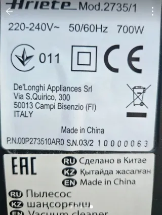 Aspirapolvere Ariete SMART rosso