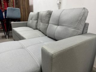 Sofá Chaise Longue Gris 215cm