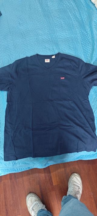 Maglietta Levi's blu scuro V-neck